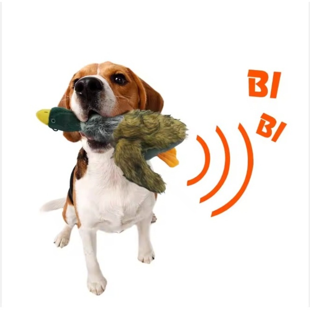 Patchwork Pet Mallard‎ Duck 7 Inch Squeak Toy for Dogs Realistic Plush Waterfowl